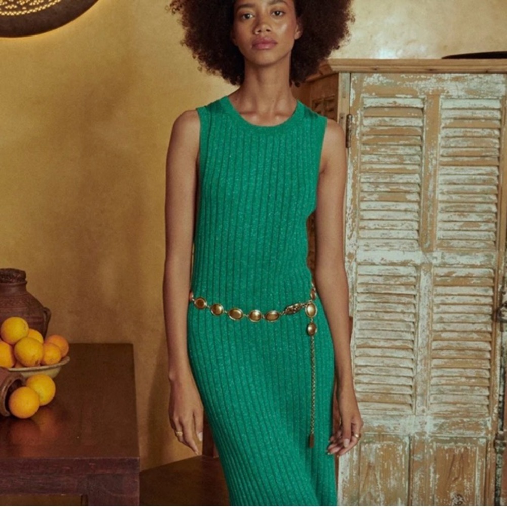 Spell Mercury Knit Maxi Dress, Emerald, Size Medium - Picture 2 of 15